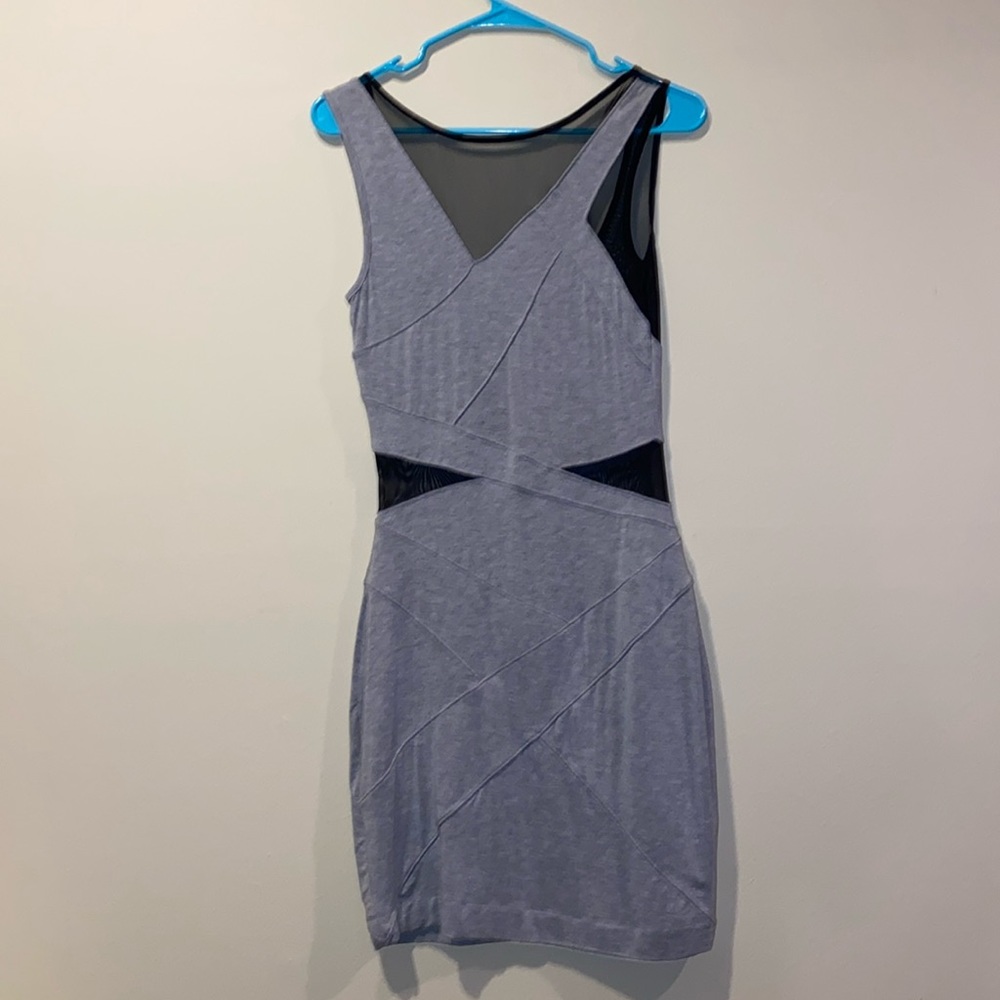 Factory by Erik Hart Body con Mesh Cutout Dress